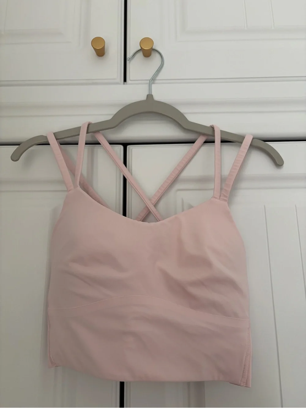 lululemon athletica Light Pink Crisscross Longline Bralette